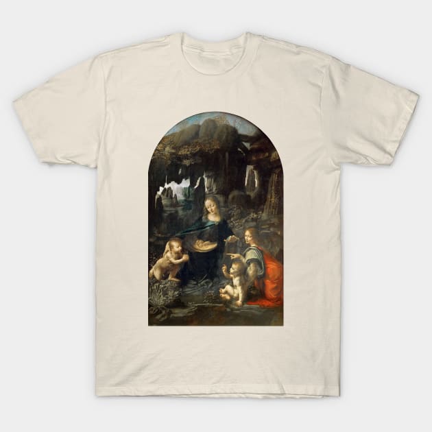 Virgin of the Rocks by Leonardo da Vinci T-Shirt by MasterpieceCafe